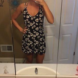 !WORN ONCE! Flowered Romper